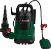A clear studio shot of a green and black submersible pump with a float switch. Produktbild-Vorschau