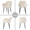 Lina® Rio Samt Esszimmerstühle 2er Set Creme – Mit Produktbild-Vorschau 13