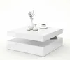 Couchtisch TURN 78 x 78 cm drehbare Platte Optik Weiß glossy von Forte Náhled obrázku produktu