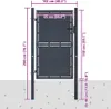 vidaXL Ocelová zahradní brána 100 x 150 cm antracitová Náhled obrázku produktu 3