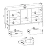 Buffet avec tiroirs Haller - Commode 154 cm avec pieds en Voir les images du produit 5