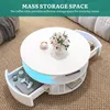 YITAHOME Couchtisch rund mit LED, Wohnzimmertisch mit Produktbild-Vorschau 4
