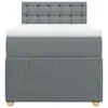 Boxspringbett mit Matratze Hellgrau 90x200 cm Stoff Produktbild-Vorschau 4