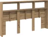 LED-Kopfteil mit Ablagen Artisan-Eiche 180x17x102 cm Produktbild-Vorschau 7