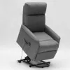 A gray recliner chair with a lift assist mechanism is shown against a white background. Produktbild-Vorschau