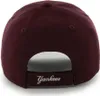 The back view of a burgundy baseball cap. Produktbild-Vorschau