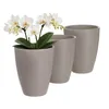 3 x Orchideentopf aus Keramik Ø 13,5 cm x 17 cm hoch – mit Produktbild-Vorschau 1