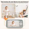 HD chůvička s 4palcovým displejem a 2 kamerami, video Náhled obrázku produktu 4