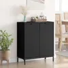 vidaXL Credenza nera 69,5 x 33 x 82 cm Materiale a base di Anteprima dell’immagine prodotto 4