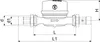 A technical drawing of a water meter with dimensions indicated. Produktbild-Vorschau