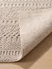 Teppich Beige rechteckig Kante Rückseite Produktbild-Vorschau