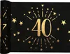 Schwarz-Goldener 40th Tischläufer 5m Produktbild-Vorschau 2