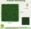 COSTWAY 12 szt. Ściana z roślin, 50,5 x 50,5 cm, sztuczną Podgląd zdjęcia produktu 3