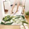 50 * 80 cm Badematte mit grünen Blättern Beflockung Produktbild-Vorschau 5