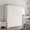 Kleiderschrank BODO Weiß und Braun 146x53,5x173 cm Produktbild-Vorschau 2