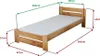 Bett Laura 80 x 200 cm, Erle Matratze: Matratze Somnia 18 Produktbild-Vorschau 4