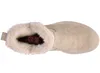 A top-down view of a beige winter boot with a cream-colored fuzzy lining. Voir les images du produit