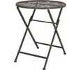 Bistro set 'Biella' 3-dielny skladací kovový tmavozelený Náhľad obrázku produktu 3