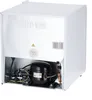 The back of a white mini-refrigerator, showing the compressor and internal wiring. Anteprima dell’immagine prodotto