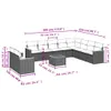 The Living Store 11-tlg. Garten-Sofagarnitur mit Kissen Produktbild-Vorschau 4