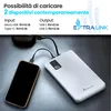 Extralink  10000 mAh Bianco Powerbank, 2× USB, Compatto, 5 Anteprima dell’immagine prodotto 5