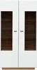 Esszimmer Set, weiß mit Eiche, FALLON-55, modern, 3-teilig Produktbild-Vorschau 4