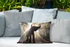 MuchoWow® Outdoor Kissen - Elefant mit Person in hellem Produktbild-Vorschau 4