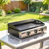 Outsunny Gasgrill 7,5 KW Tischgrill mit 3 Brenner Grillrost Produktbild-Vorschau 3