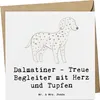 Mr. & Mrs. Panda Grußkarte Dalmatiner Herz - Weiß - Produktbild-Vorschau 1