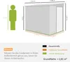 Outsunny Metall Gerätehaus 2,81m² 154x206,5x181 cm Produktbild-Vorschau 3