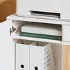 Innenansicht des SoBuy Schubladenschrankes ASK04-WN mit Büchern und Ordnern Náhľad obrázku produktu