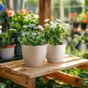 T4U 15cm Pot de fleurs auto-irrigant Lot de 4 Blancs avec Voir les images du produit 7