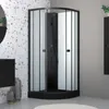Cabine de douche 1/4 de cercle 85x85x200 cm - Portes Voir les images du produit 2