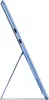 A blue Microsoft Surface Pro tablet is shown in profile, propped up by its kickstand against a white background. Produktbild-Vorschau