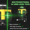 Křížový laser profi 4D 16 linií Laserová vodováha zelená Náhled obrázku produktu 11