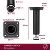 HOOZ® Möbelfüße Edelstahl Schwarz Matt 80 mm 4er Set Produktbild-Vorschau 4