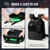 Collage showing the steps to insert and secure weight plates into a vest. Náhľad obrázku produktu