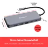 Verbatim 32154: Concentrador USB-C Pro Verbatim con 14 Vista previa de la imagen del producto 17