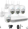 A set of security cameras and a network video recorder are displayed against a white background. Podgląd zdjęcia produktu