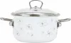 Emaille-Topf mit Glasdeckel PREMIUM weiß 20 cm, 3,5l Produktbild-Vorschau 1