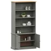 The Living Store Bücherregal VIGO Grau 85x35x170 cm Produktbild-Vorschau 3