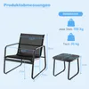 COSTWAY 3tlg. Gartenmöbel Set, Balkonmöbel Balkonset, Tisch Produktbild-Vorschau 7