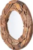 A mirror with a driftwood frame against a white background. Náhled obrázku produktu