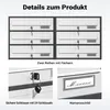Wiltec 12er Briefkastenanlage Weiß/Anthrazit 945 x 270 x Produktbild-Vorschau 7