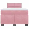 vidaXL Boxspringbett mit Matratze Rosa 120x200 cm Samt Produktbild-Vorschau 4