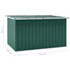 A green garden box with dimensions indicated by measurement lines. Produktbild-Vorschau