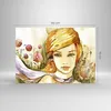 Bilder auf glas - Frau Sommer Blume - 100x70cm - Glasbilder Produktbild-Vorschau 3