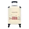 MuchoWow® Koffer Handgepäck Trolley Rollkoffer Kleine Produktbild-Vorschau 1