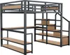 Łóżko na poddaszu Merax Entagenbett 140x200cm, łóżko na Podgląd zdjęcia produktu 7