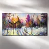 Wanduhr Bürouhr Leinwand Bild 60x30 Malerei Winter Schnee Produktbild-Vorschau 2